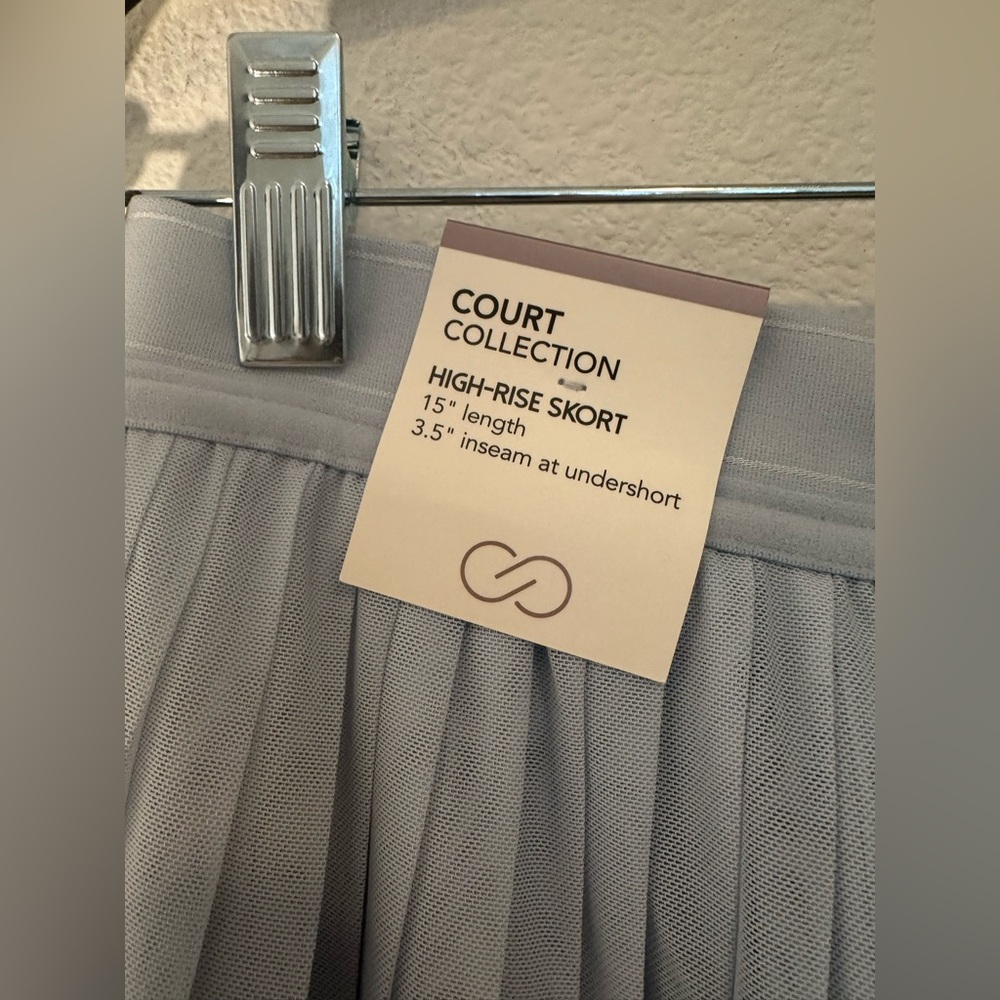 CALIA by Carrie Underwood Light Blue Pleated Tennis Skort - Picture 7 of 8